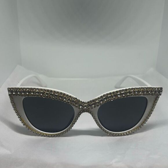 Bling Rhinestone Cat Eye Glasses - Picture 3 of 3